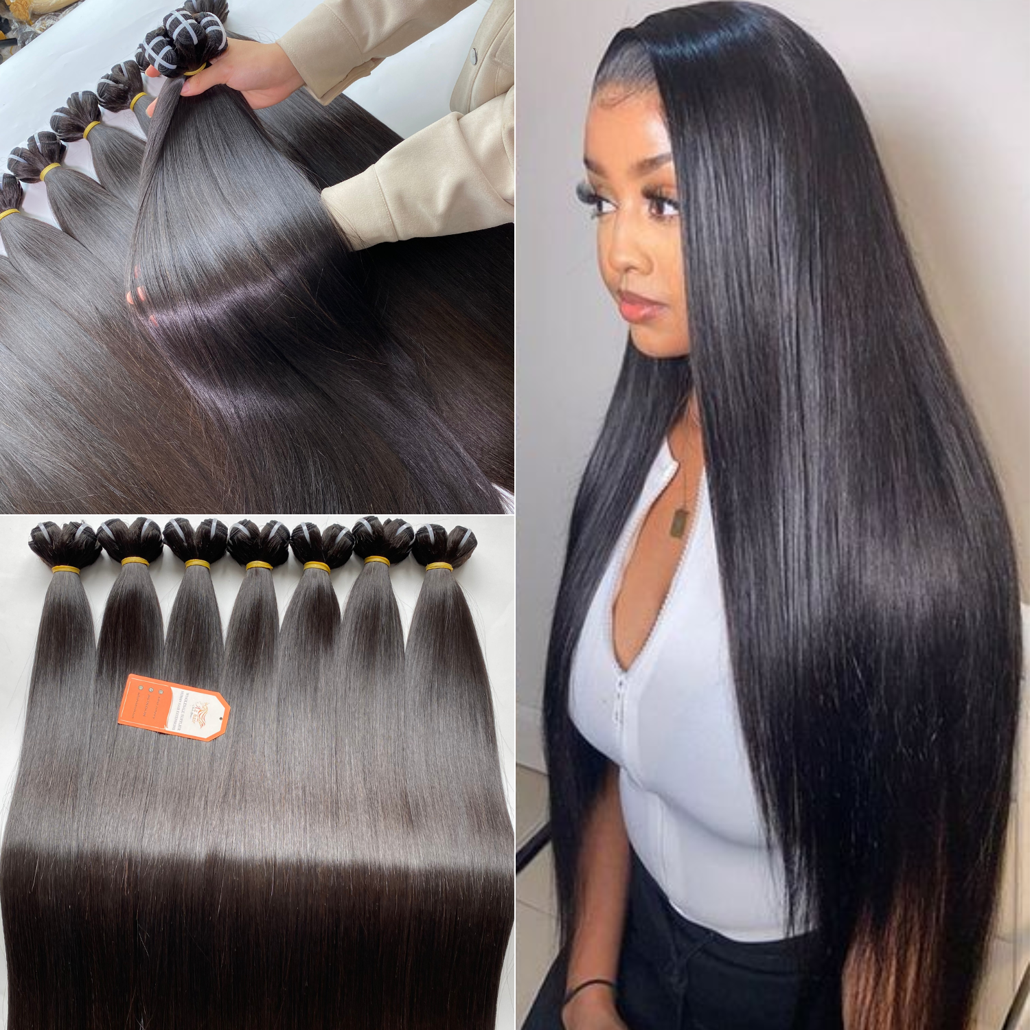 Top Quality Natural Raw Bundles Straight Vietnamese Hair Weave Double Drawn Vietnamese Human Hair Bundles Vendors No Tangle