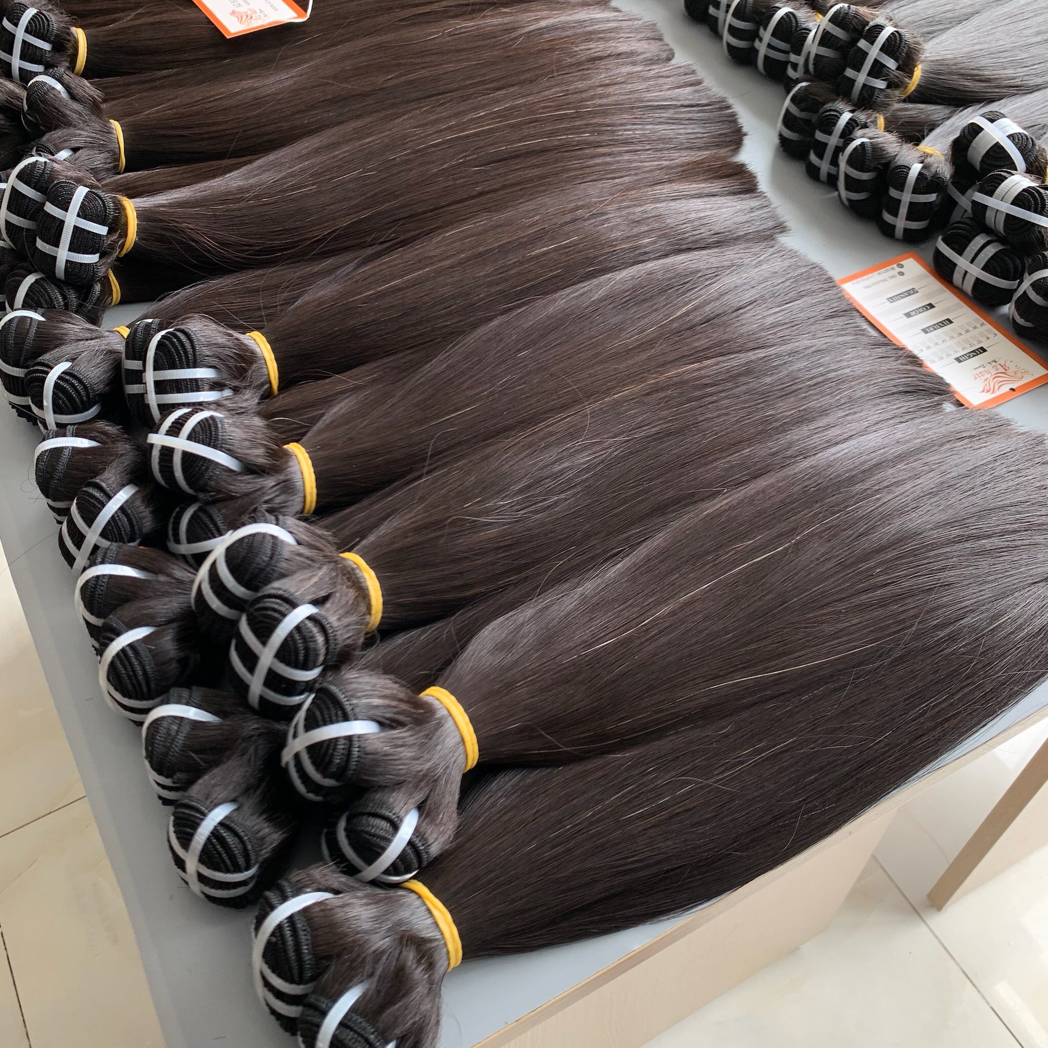 Top Quality Natural Raw Bundles Straight Vietnamese Hair Weave Double Drawn Vietnamese Human Hair Bundles Vendors No Tangle