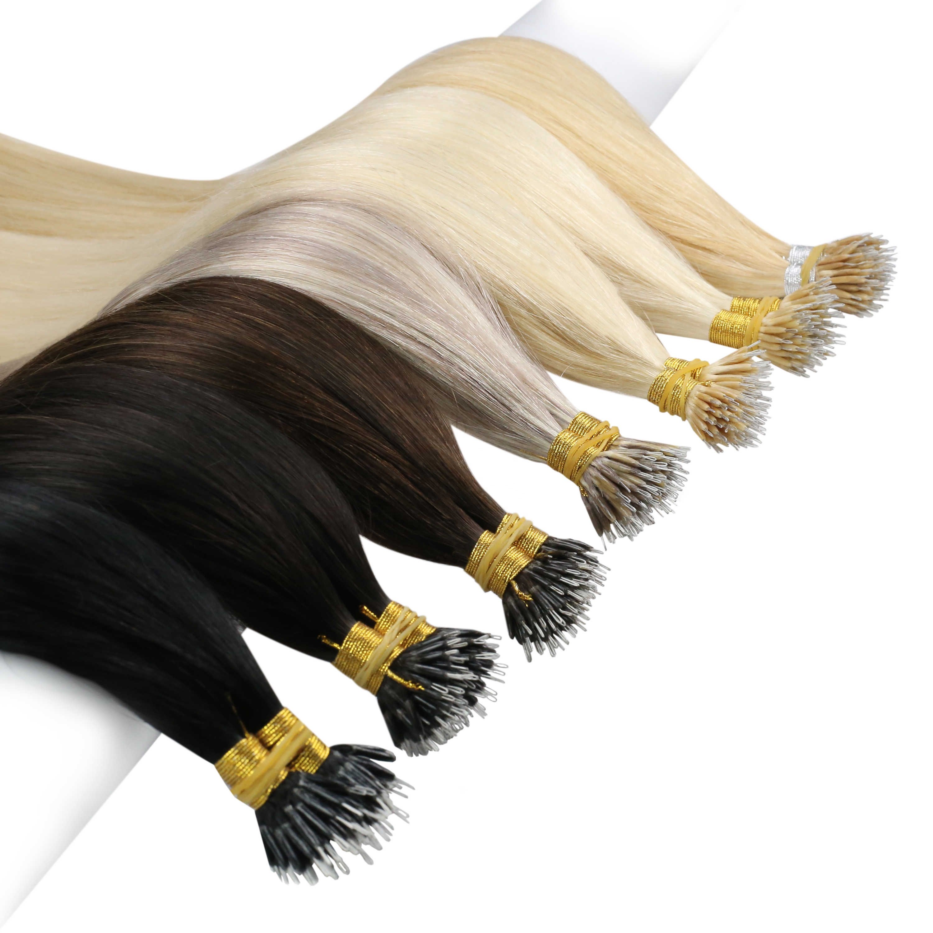 Human Hair Extensions Nano Ring Human Hair Extensions