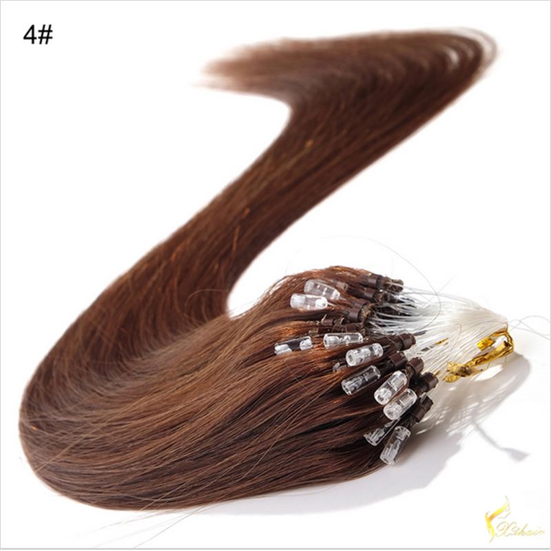 Wholesale 9A grade virgin micro ring peruvian human hair extensions