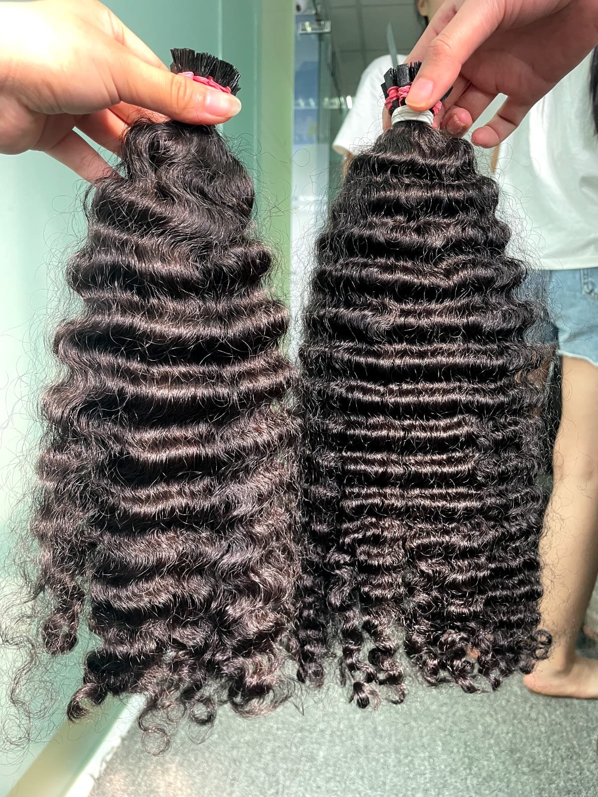 2023 new arrivals i tips extensions raw human hair micro link hair extension double drawn Itip human hair extensions
