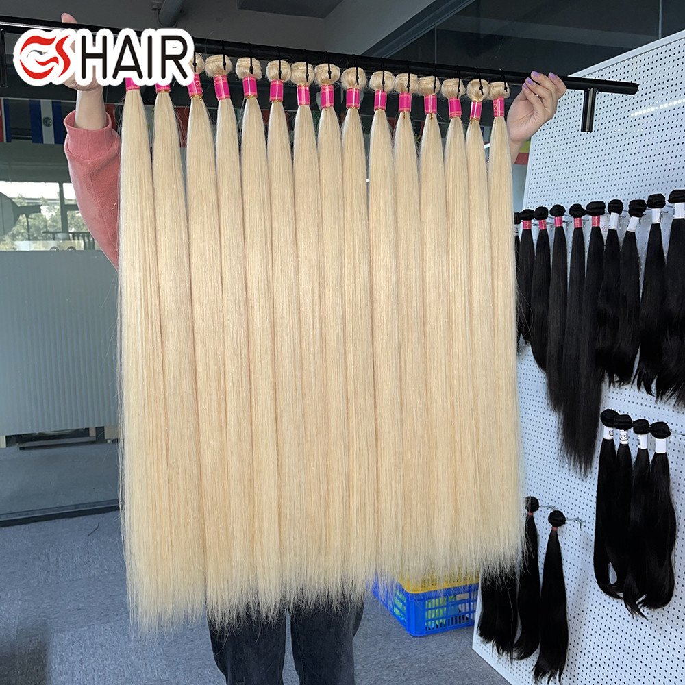 613 40inch raw human blonde hair bundles with frontal, perruque blond virgin hair vendor, remy Brazilian human hair extensions