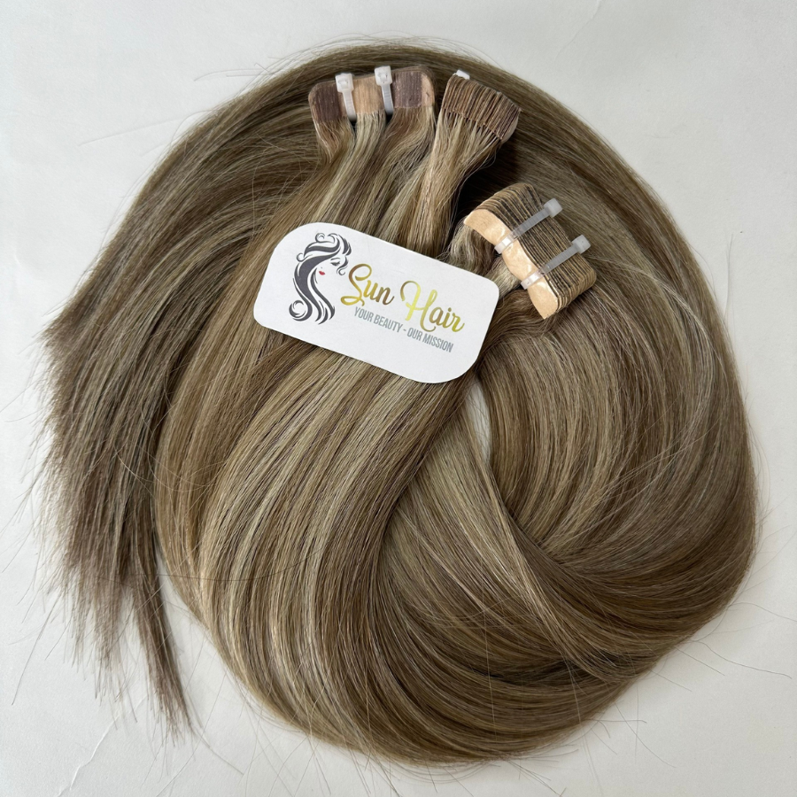 High Quality Products 100% Real Human Hair Extensions Trending Tape Light Piano Colors Super Double Straight Very Smooth Shiny