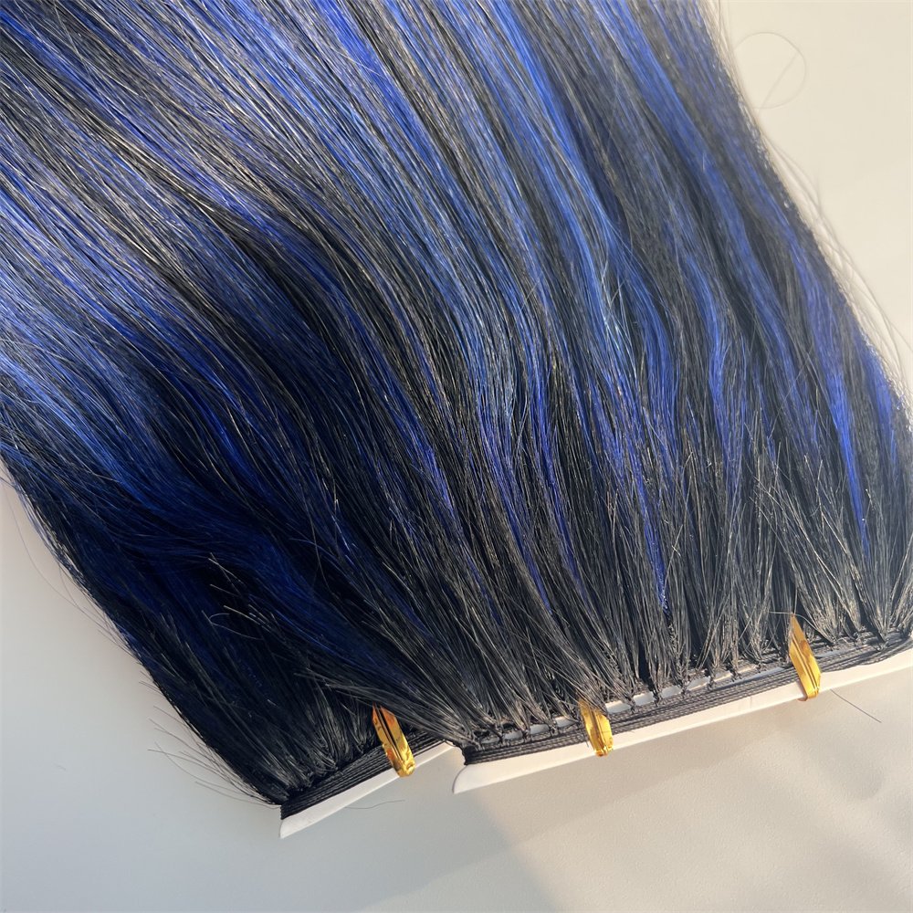 Highest russian hair small roll feather weft hair extension products bundle on the line feather line hair extension