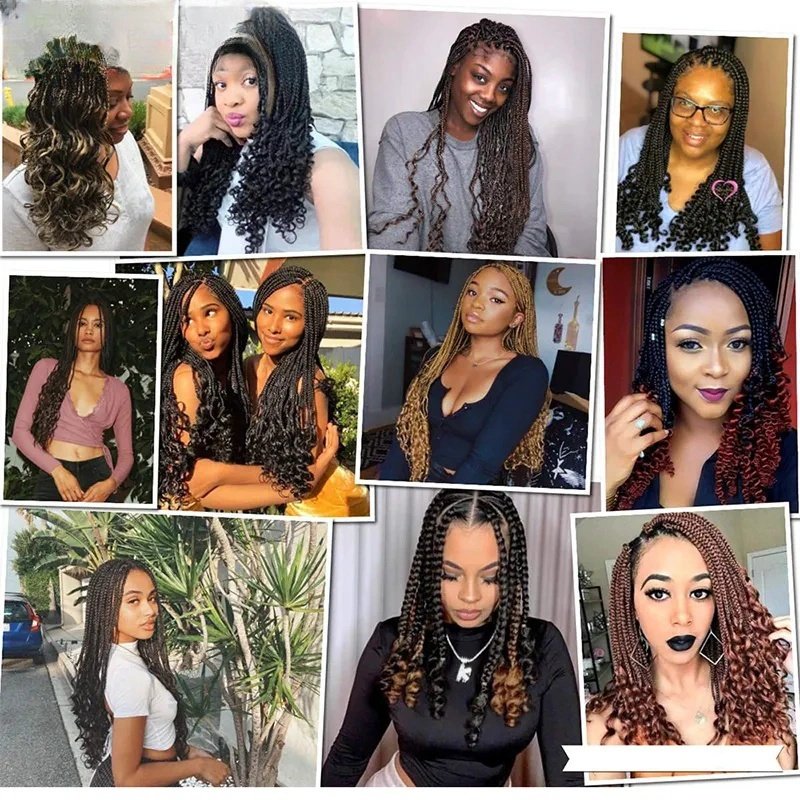 High Quality Smooth French Curls Pre-Stretched Crochet French Curls Box Crochet Braids Hair Extensions100g 22Inch Synthetic Wigs