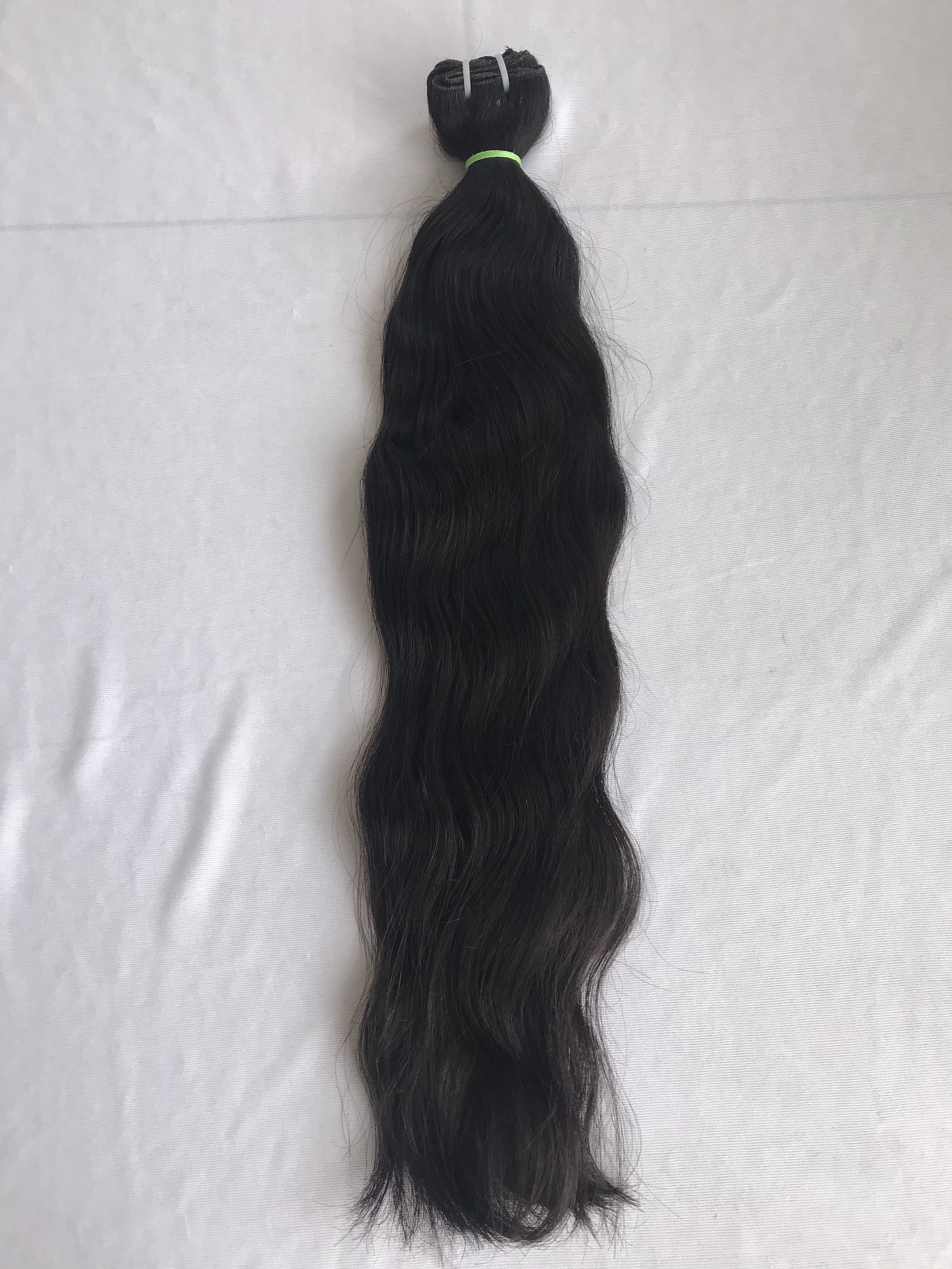 Export 100% Top Quality Raw Remy Indian Temple Virgin 20'' Natural Wavy Bundles Hair Extension Single Donor Hair Indian Supplier