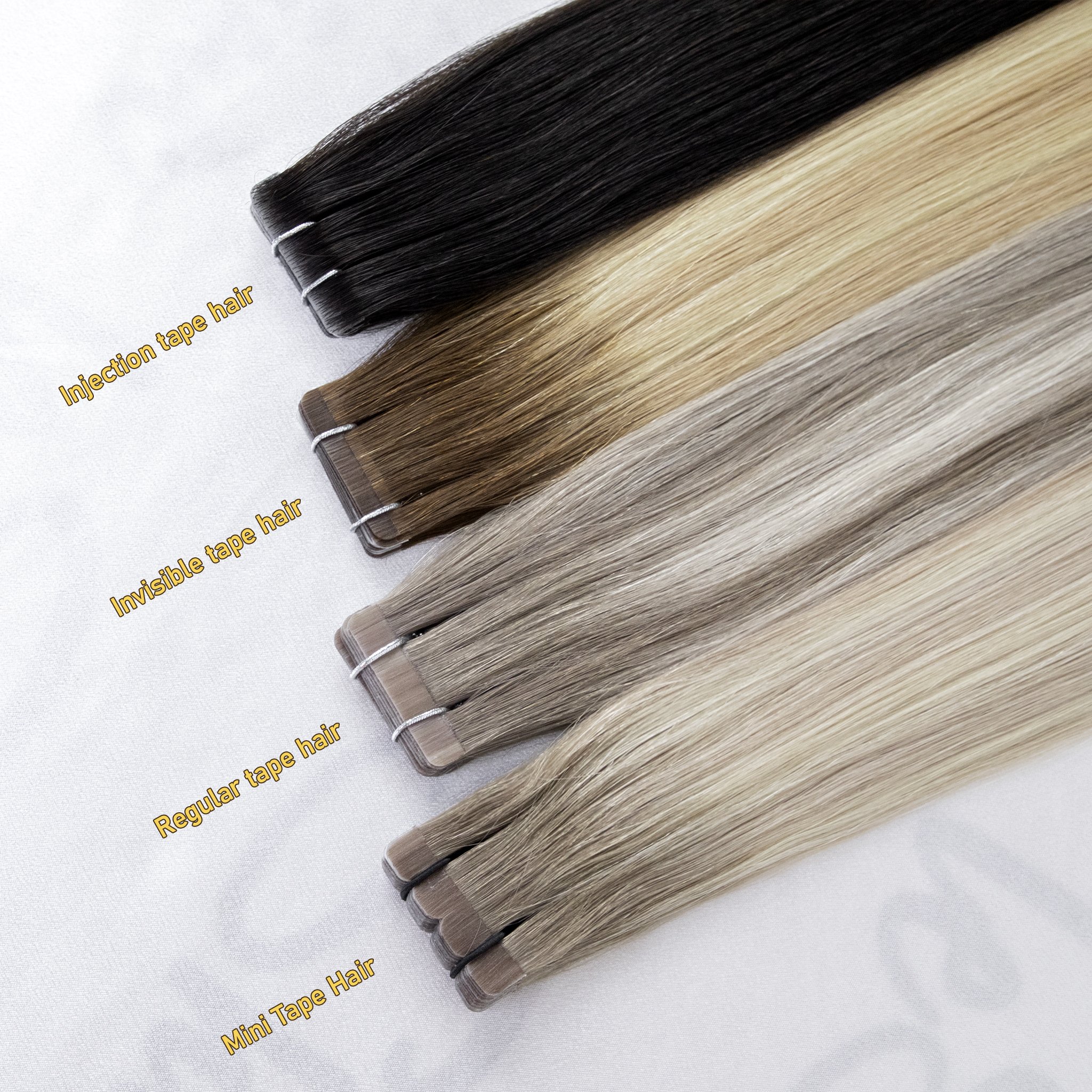 Remy Double Drawn Russian Human Hair Extension Injected Tape Ins Straight the Best Virgin Real Raw Tape Hair Extensions