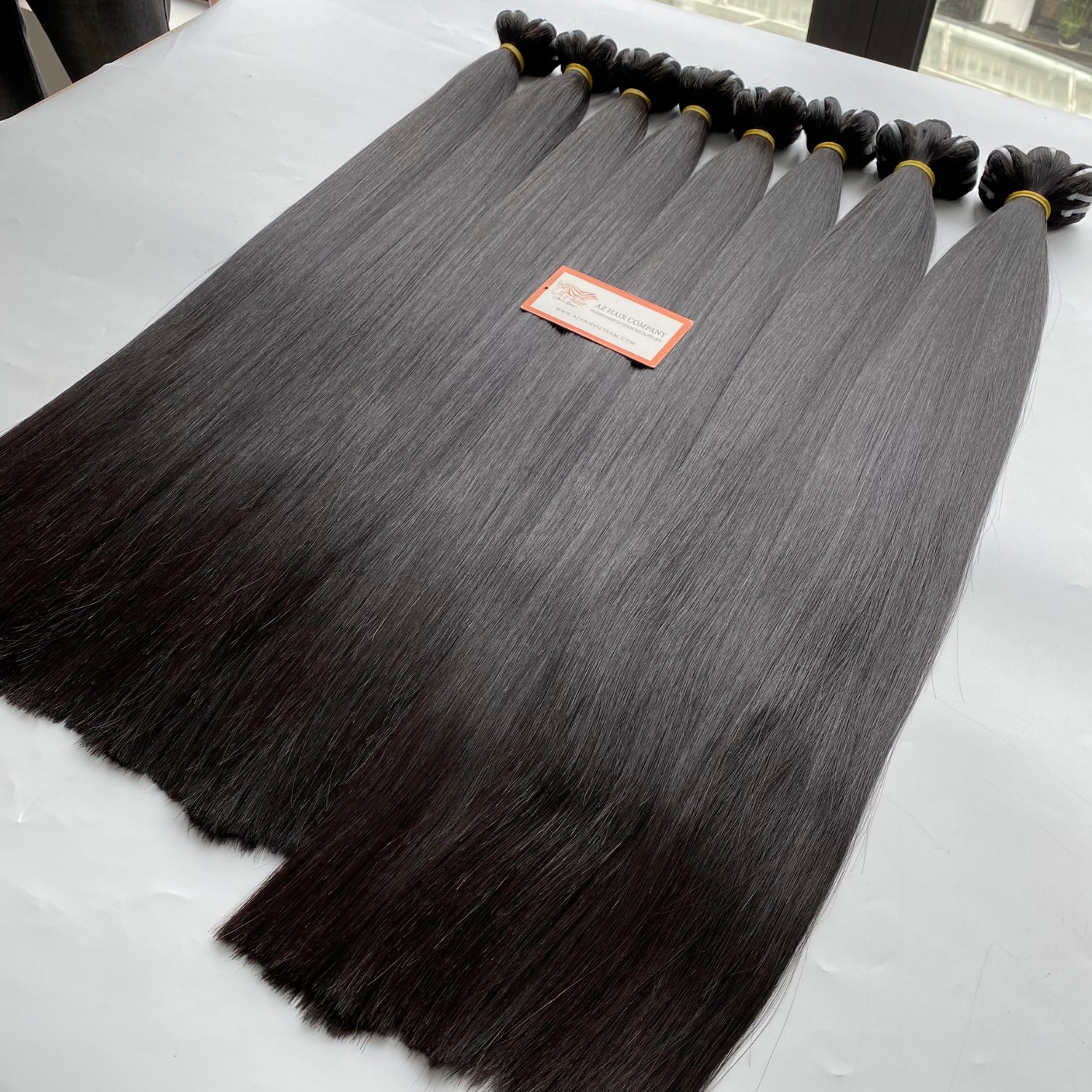 100% Vietnamese Human Hair Virgin Remy Hair Extensions Thick End Weft Double Drawn With Whosale Price Factory