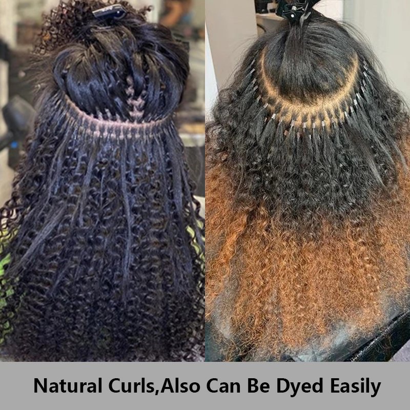 Itip Extension 100% Virgin Brazilian Human Remy Hair Natural Color 4A 4B 4C Afro Kinky Curly I Tip human Hair Extension