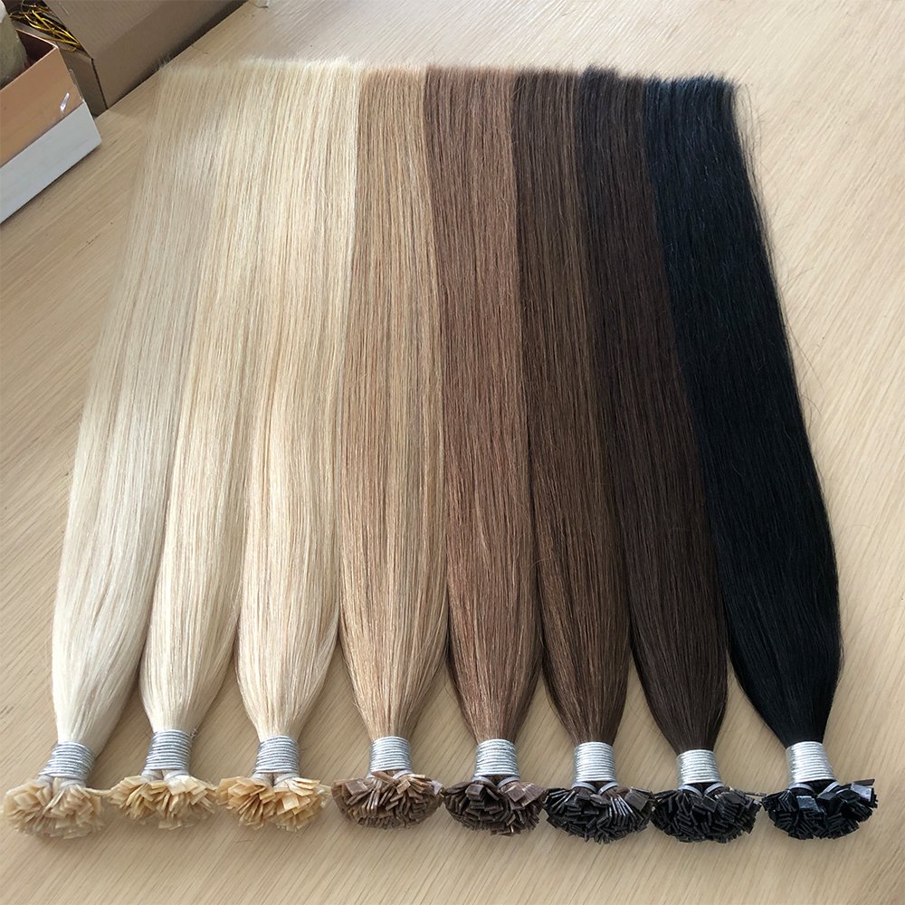 12a russian 100 keratin extensions remy k tip hair extensions human hair Fat tip