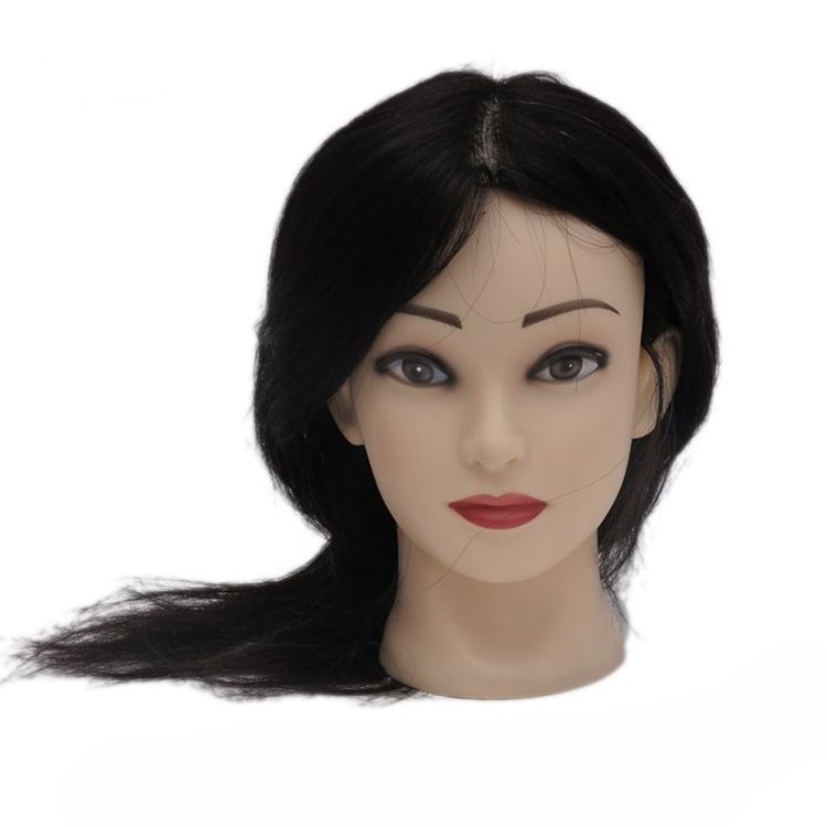 XUCHANG HARMONY Cheap 100% Human Hair Natural Black Training Mannequin Head 18 Chinese Hair Straight Female Remy Hair Acceptable