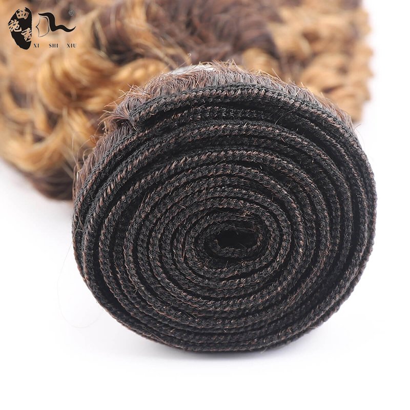 XISHIXIUHAIR Honey Blonde Highlight Color Human Hair Extensions Virgin Bundles With Closure Set Wholesale 100 Dropshipping