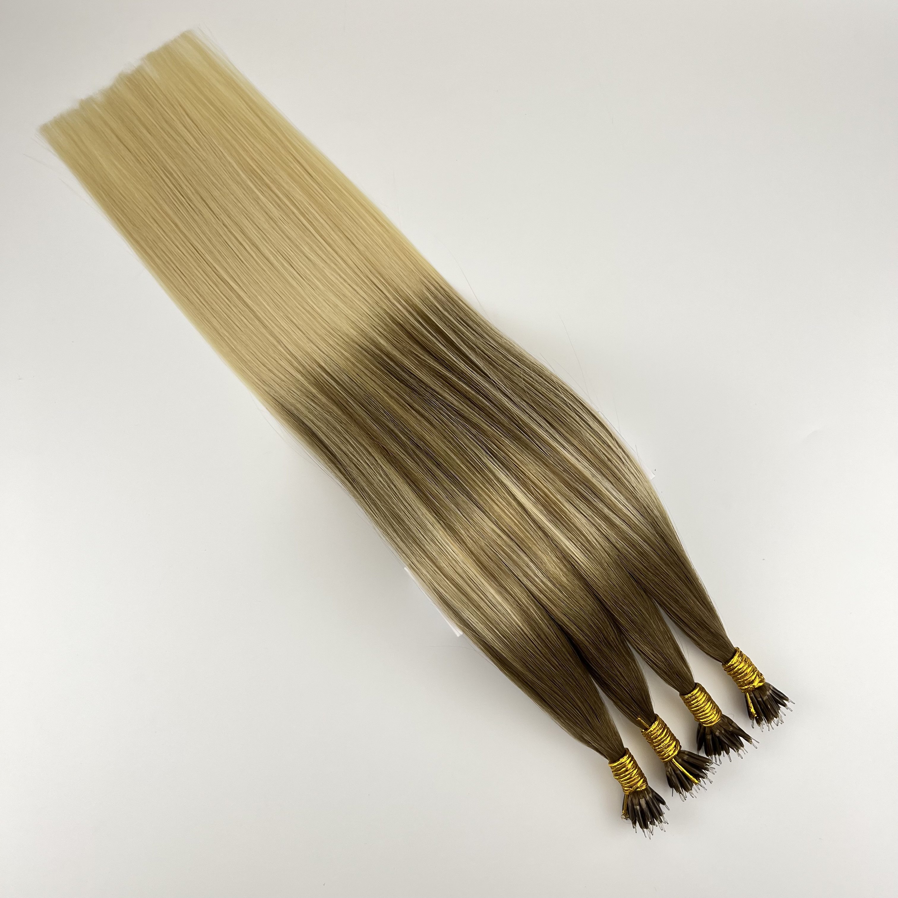 Russian Cuticle Keratin Bond Nano Tips Human Hair Extension Nano Ring Beads and Iron Established Chinese 100% Original 12 Months