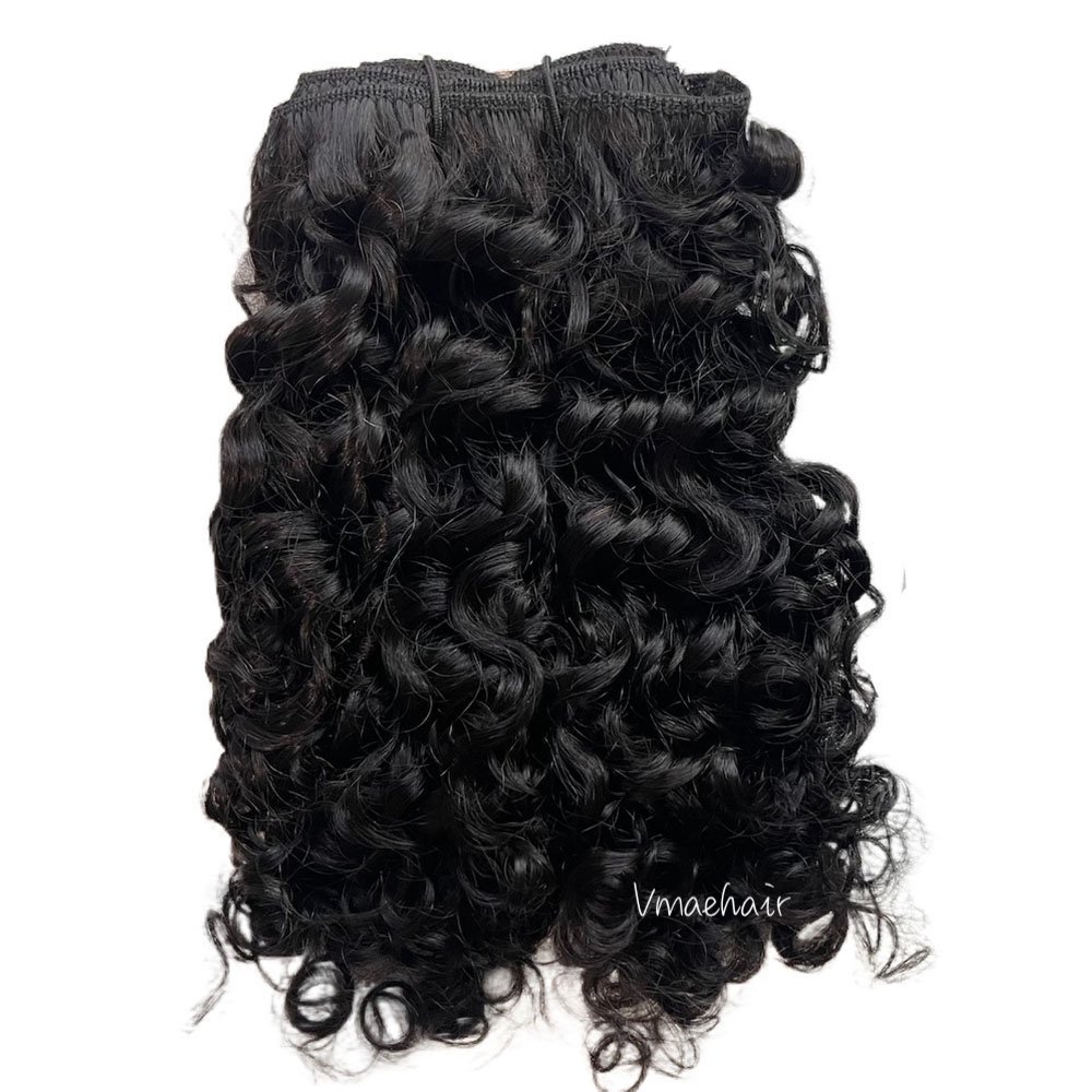 Vmae Virgin Mongolian 100g Natural Black Clip Ins 4A 4B 4C Afro Kinky Curly Clip In Hair Extensions for Black Women