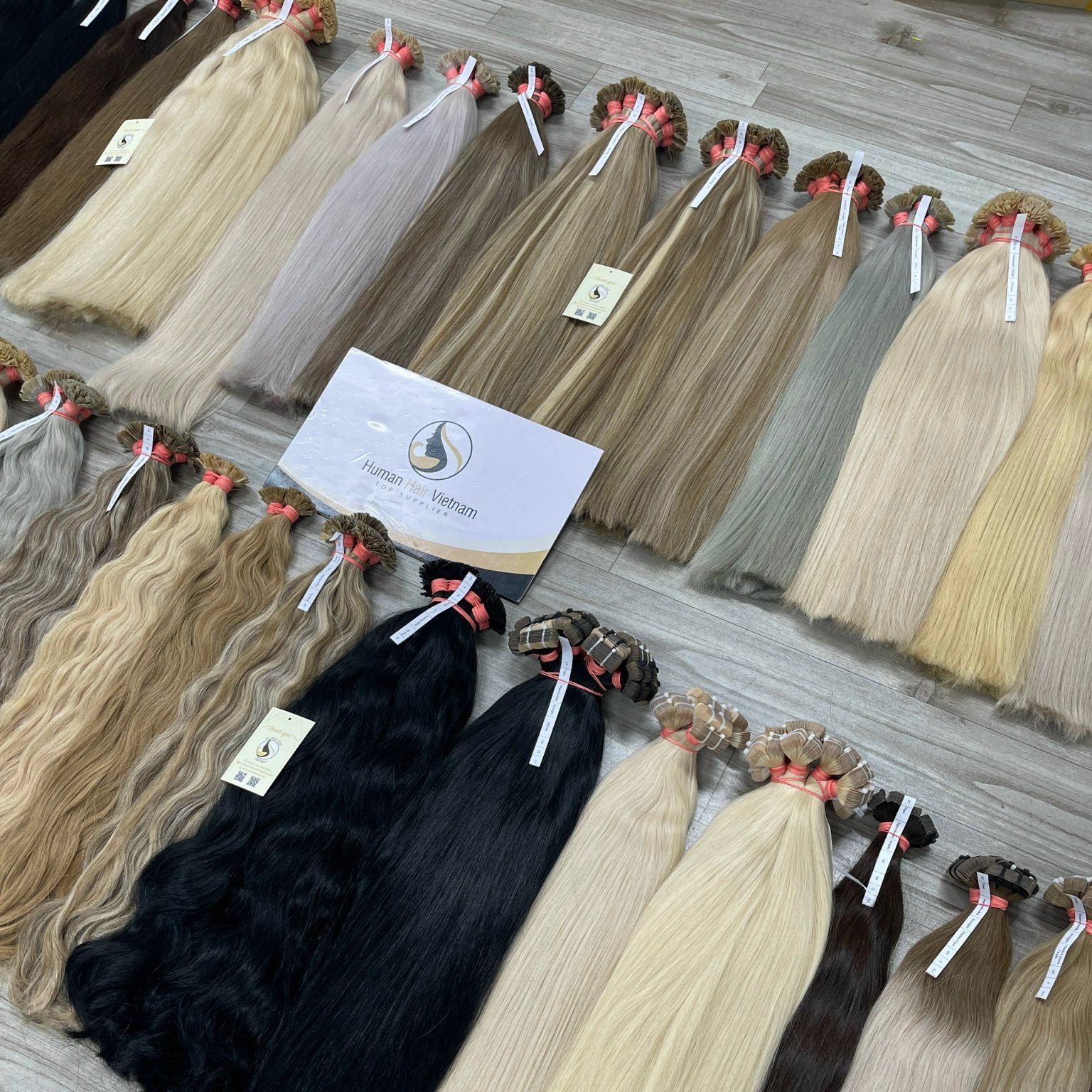 Flat Tip High Quality Bone Straight Hair Extention Raw Curly Hair Flat Tip Bulk Colorful Keratin Pre Bonded Human Hair Extension