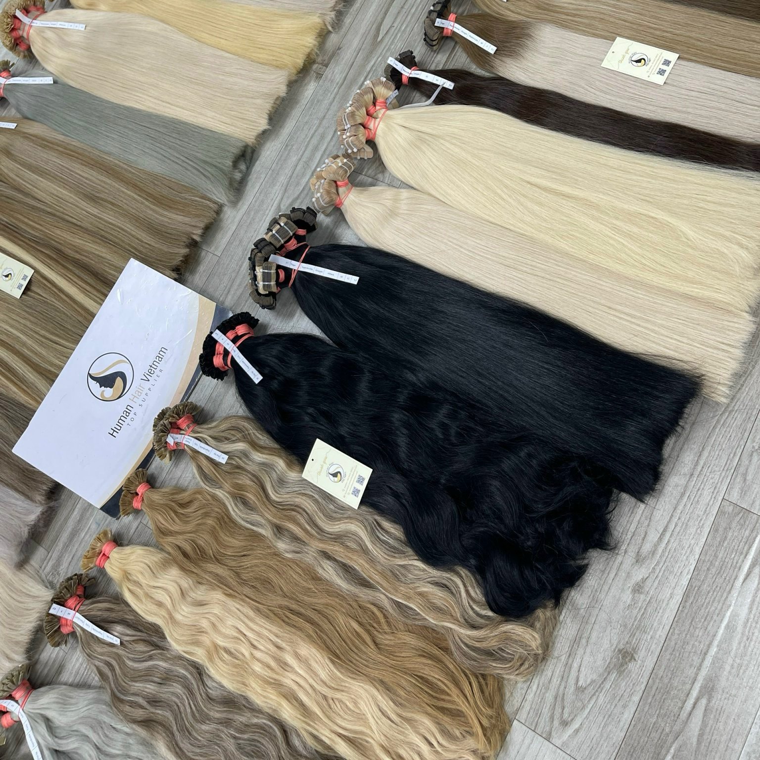 Flat Tip High Quality Bone Straight Hair Extention Raw Curly Hair Flat Tip Bulk Colorful Keratin Pre Bonded Human Hair Extension