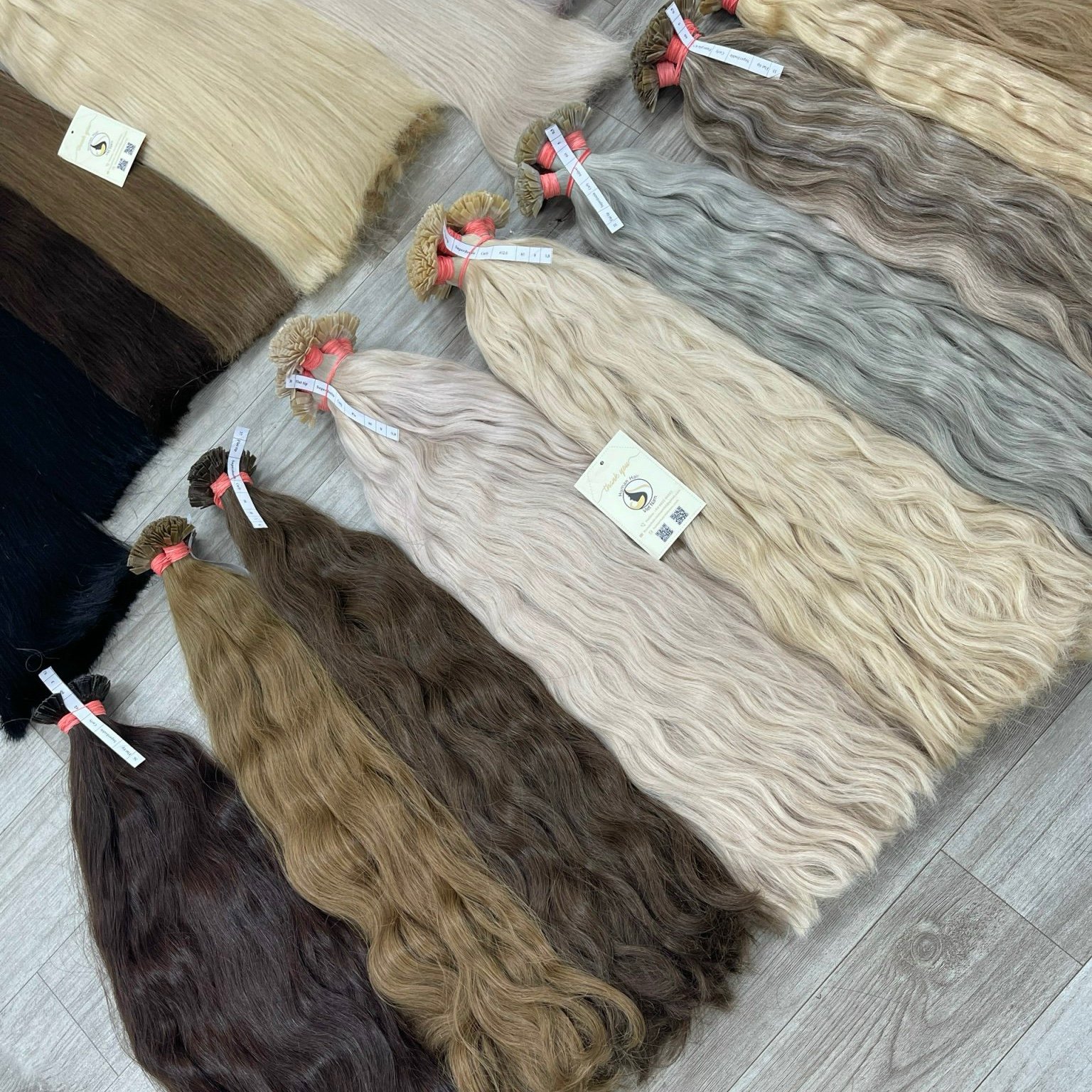 Flat Tip High Quality Bone Straight Hair Extention Raw Curly Hair Flat Tip Bulk Colorful Keratin Pre Bonded Human Hair Extension
