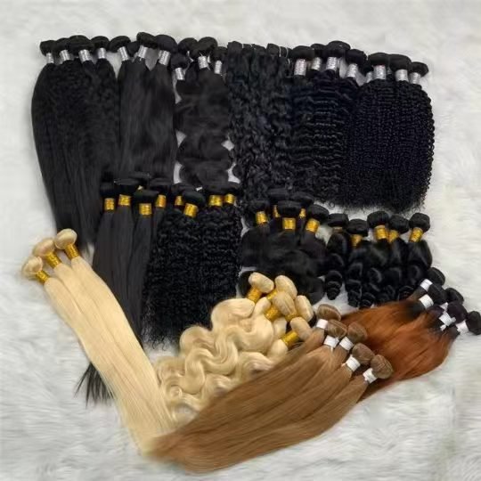 10A 12A Grade Bone Straight Double Weft Human Hair Extension, Free Sample Virgin Mink Brazilian Human Hair Bundle