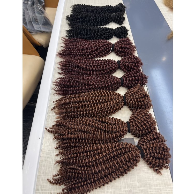 Super Virgin Human Bulk Hair For Braiding #33 Color No Weft Kinky Curly Human Hair Bulk