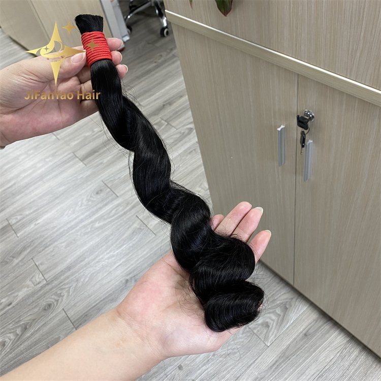 100% Unprocessed Virgin Natural Loose Wave Bulk Braiding Cabelo Human Hair No Weft For Braiding Hair Extensions Loose Wave