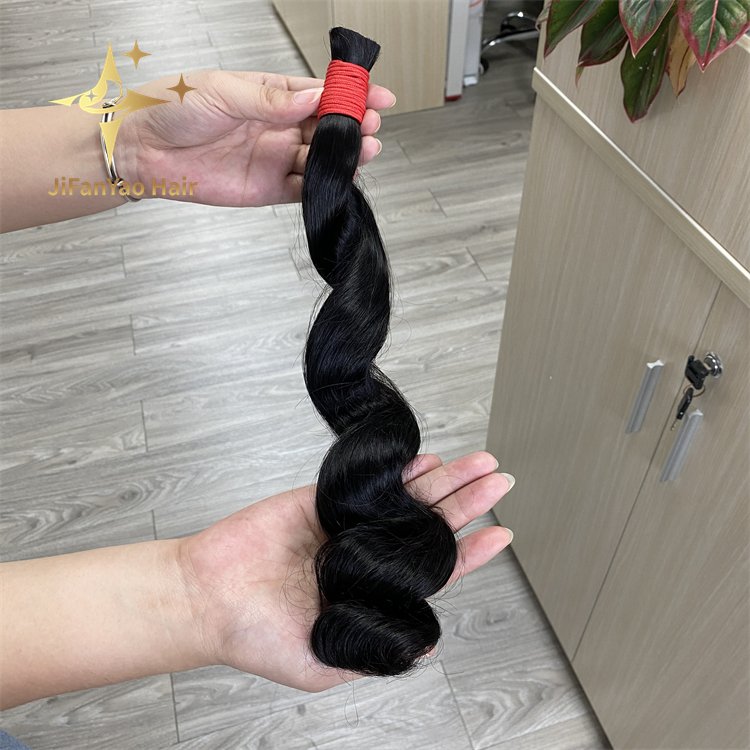 100% Unprocessed Virgin Natural Loose Wave Bulk Braiding Cabelo Human Hair No Weft For Braiding Hair Extensions Loose Wave