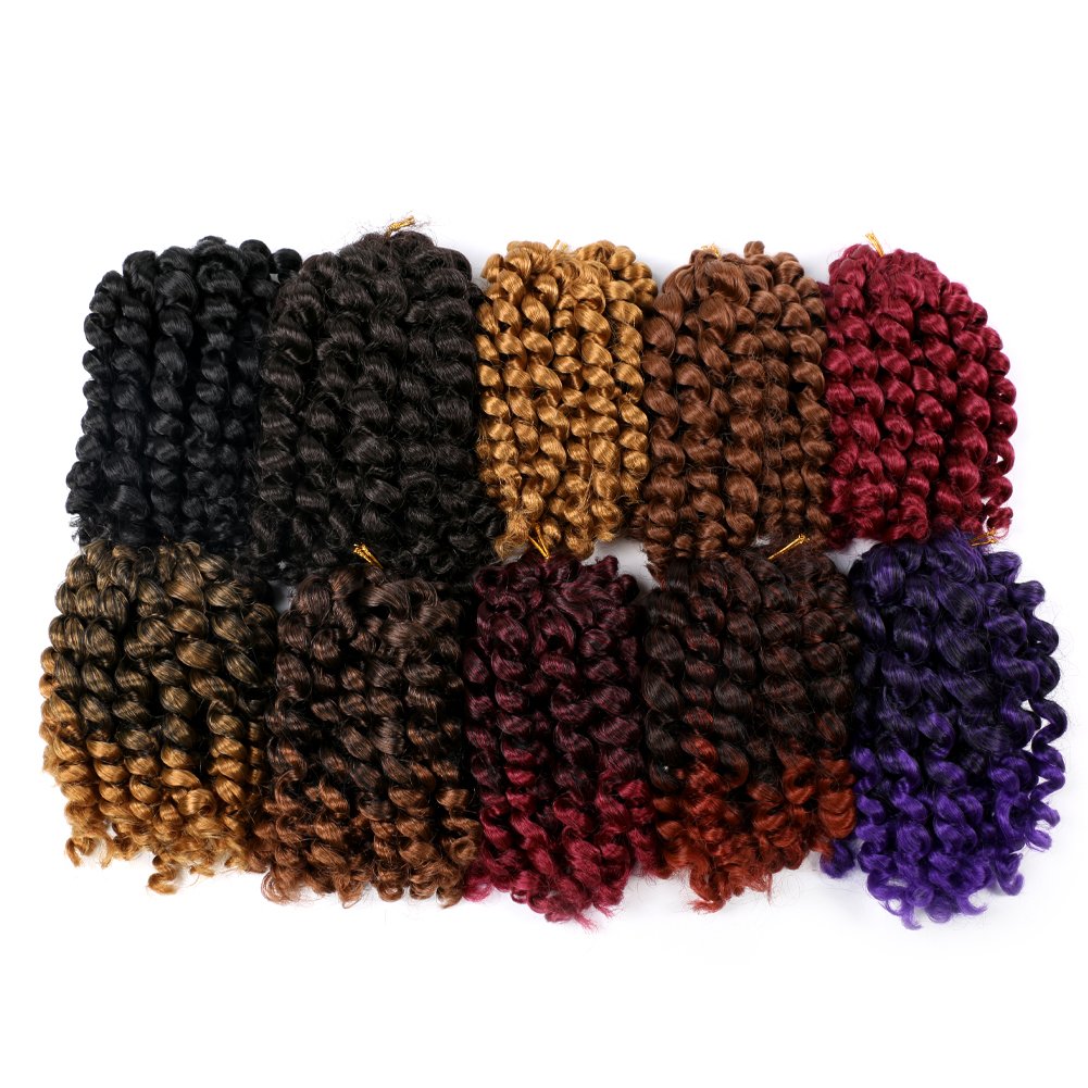 Bounce Crochet Hair Wand Curl Crochet Braids 8 inch Synthetic Pre Looped Crochet Hair Extensions Crochet Braiding Hair 20 Roots