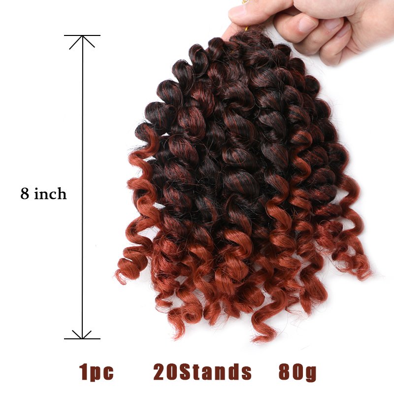 Bounce Crochet Hair Wand Curl Crochet Braids 8 inch Synthetic Pre Looped Crochet Hair Extensions Crochet Braiding Hair 20 Roots