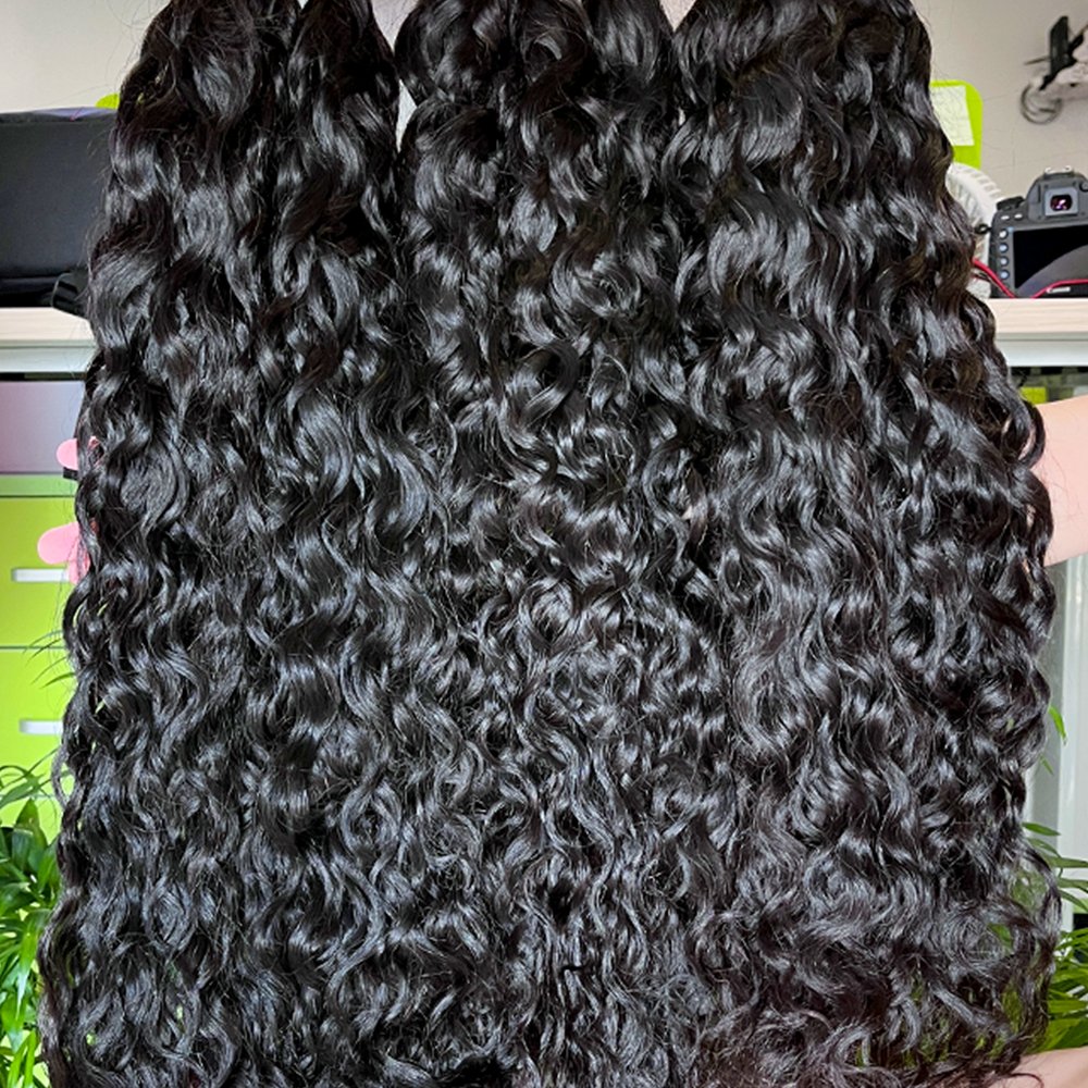 10A Water Wave Bundles 100% Human Hair Extensions Weave Bundles Bundles Remy Hair Deals Cheap Water Wave Curly Peruvian 1 3 4