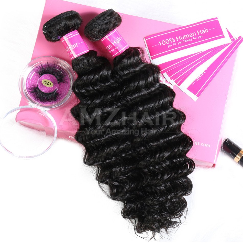 Grade 10A Raw Brazilian Remy Deep Wave Human Hair 3 4 Bundles Wholesale Virgin Cuticle Aligned Human Hair Extension Vendors