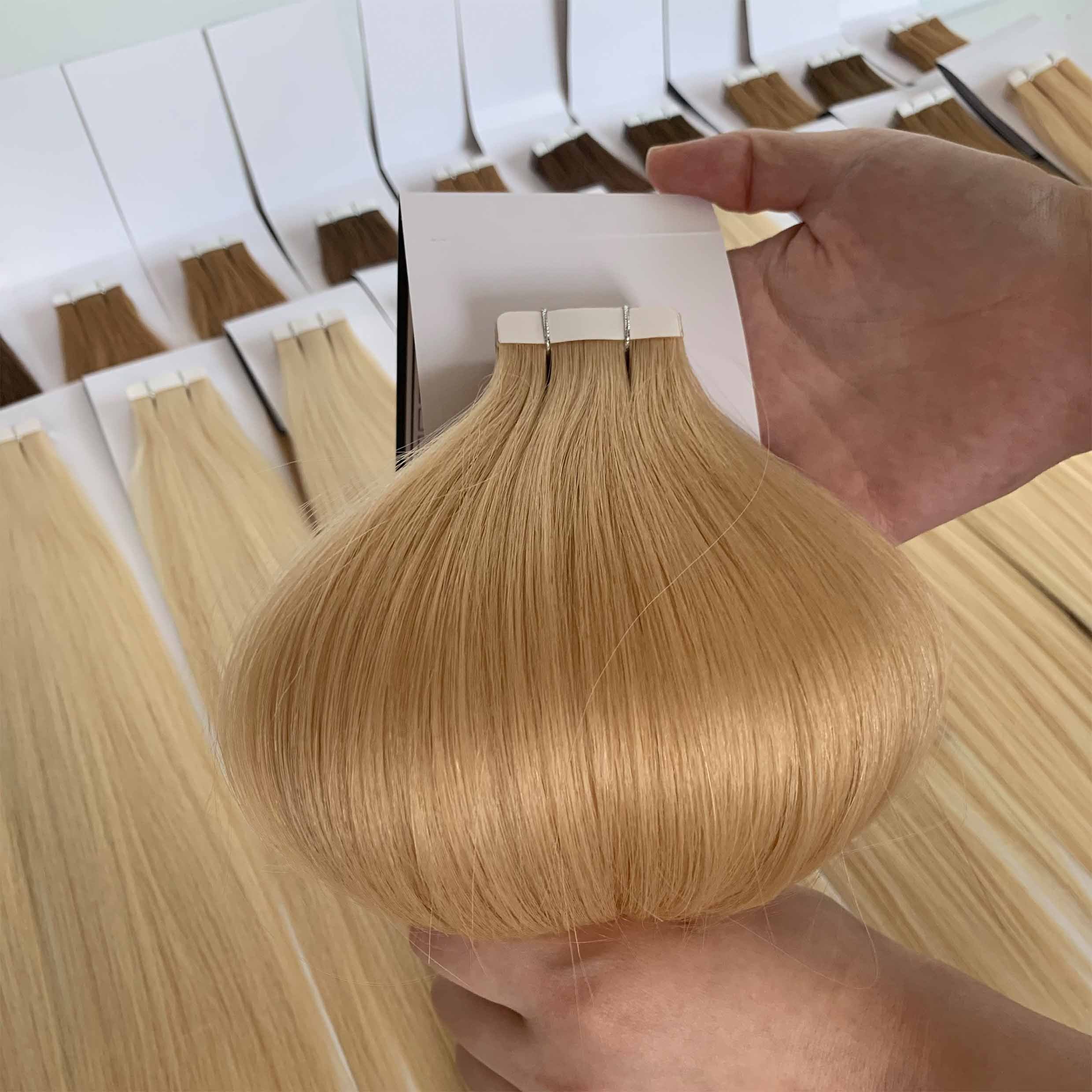 Fasimei Remy Hair Tape Hair Extension Raw Cuticle Aligned Products Factories Straight Design Tape In Human Hair Extensions