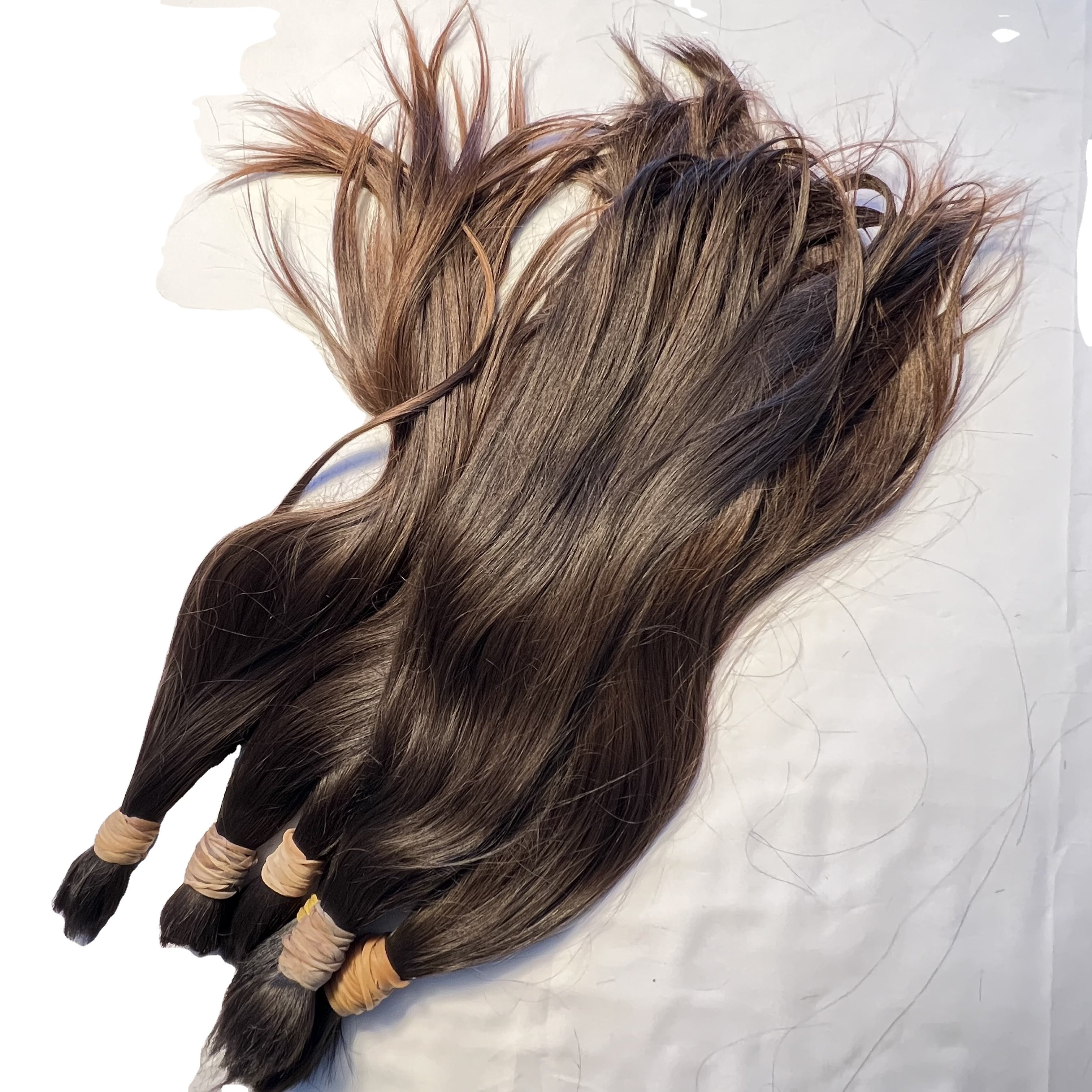 Factory Wholesale Virgin Brazilian Hair in Raw Material Straight Wave Style No Chemicals High Quality Bulk Hair