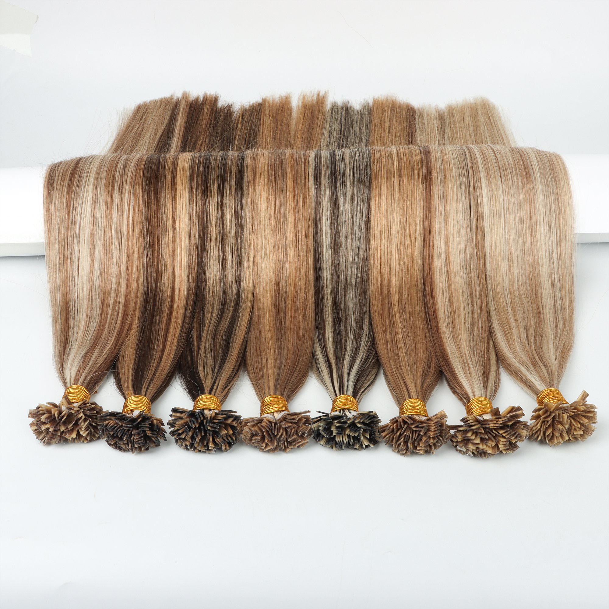 Top Quality Double Drawn Human Russian Virgin Hair Prebonded i Tip u Tip Flat Tip Keratin Hair Extensions