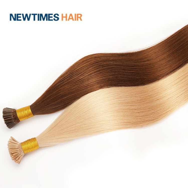 Wholesale 100% Natural Raw Virgin Human hair High Quality I Tip Human hair Extensions And Wigs