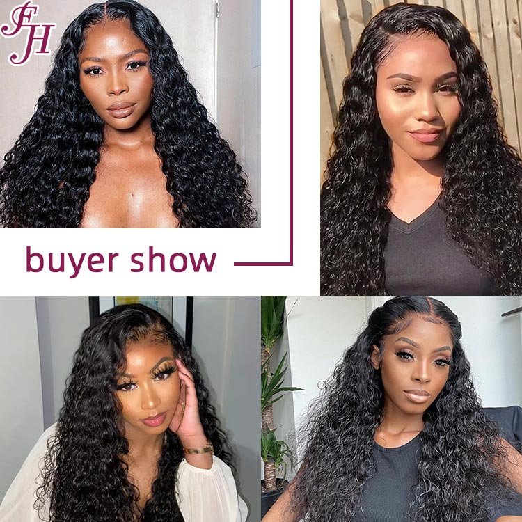 FH Invisible Tape In Hair Extensions Water Wave Raw Indian Curly Hair Tape In Extensions 100% Human Hair