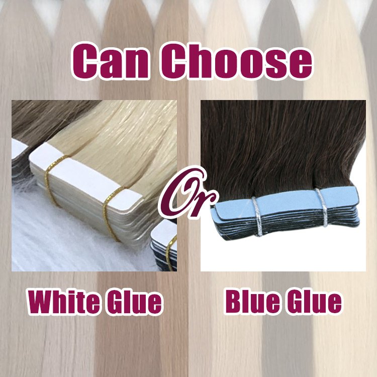 FH Invisible Tape In Hair Extensions Water Wave Raw Indian Curly Hair Tape In Extensions 100% Human Hair