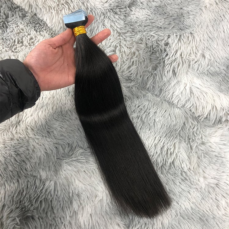 Virgin Cuticle Aligned Hair Wholesale Natural Hair Body Wave tape in Human Hair Extension