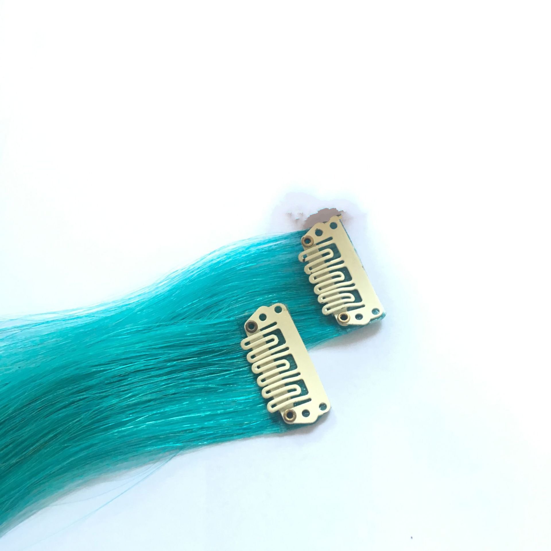 2024 fancy one piece clip in remy hair Extensions Highlight Colored Clip on One Piece Human Hair Extensions