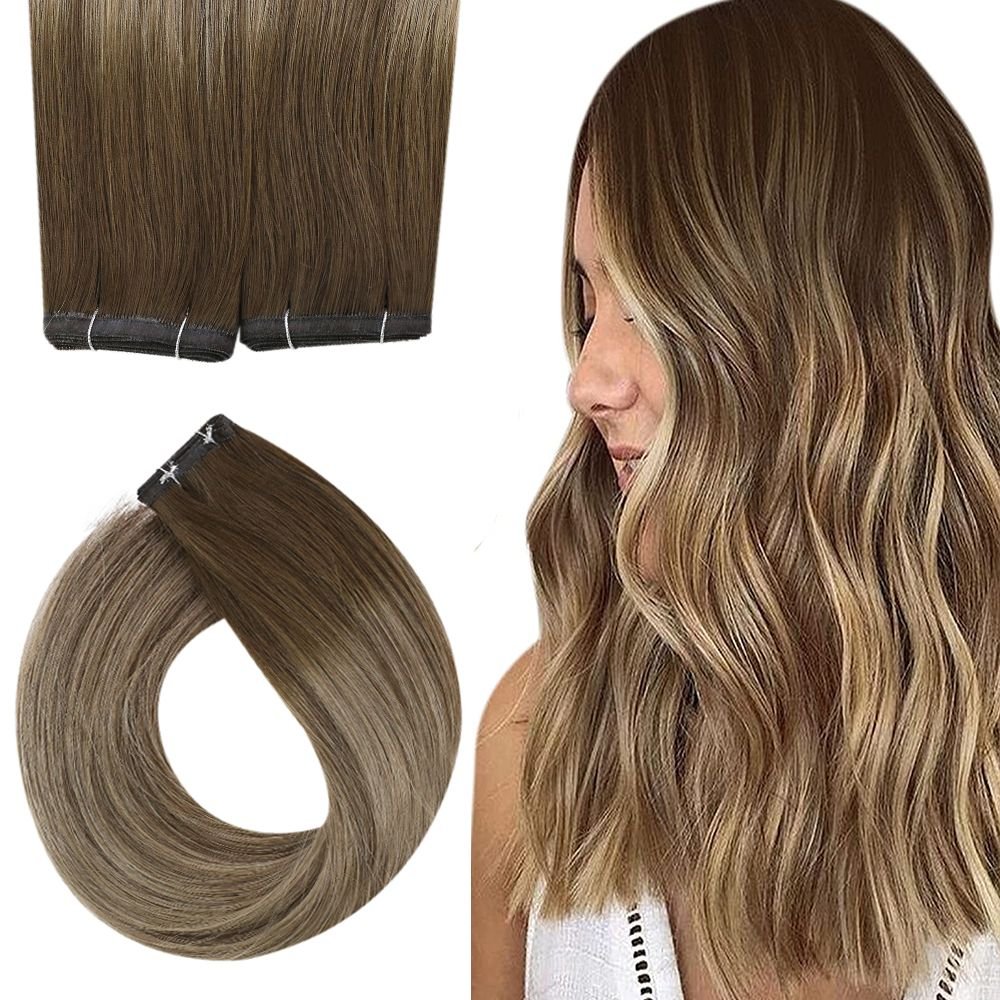 Fasimei Natural Looking Weft Hair Double Drawn 100% Russian Human Hair Extensions