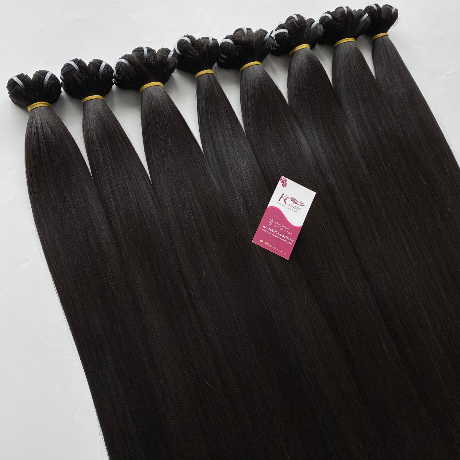 Trending Weave Hair Bone Straight Hair Extensions 100% Raw Vietnamese Human Hair Cuticle Aligned From KCHair Vietnam