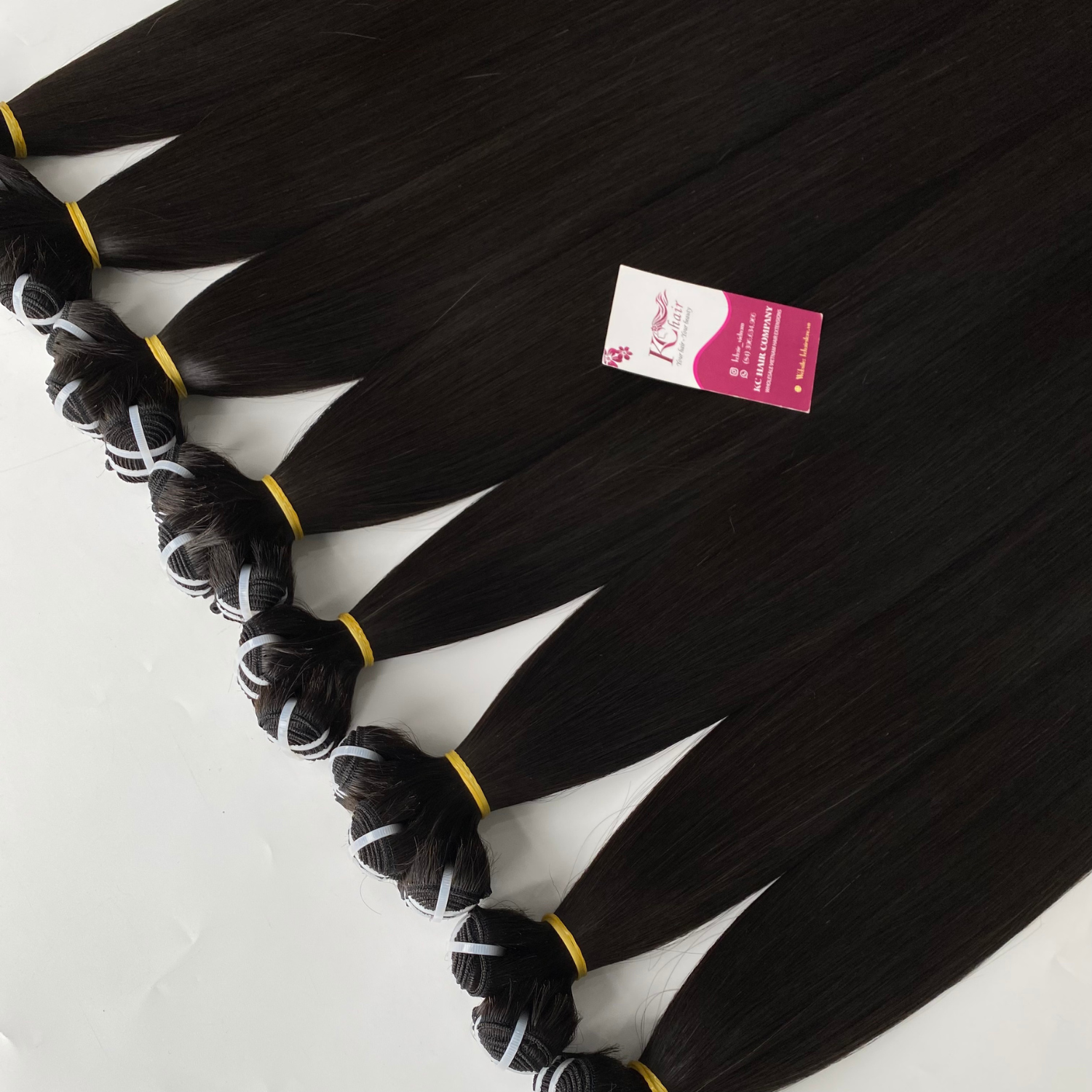 Trending Weave Hair Bone Straight Hair Extensions 100% Raw Vietnamese Human Hair Cuticle Aligned From KCHair Vietnam