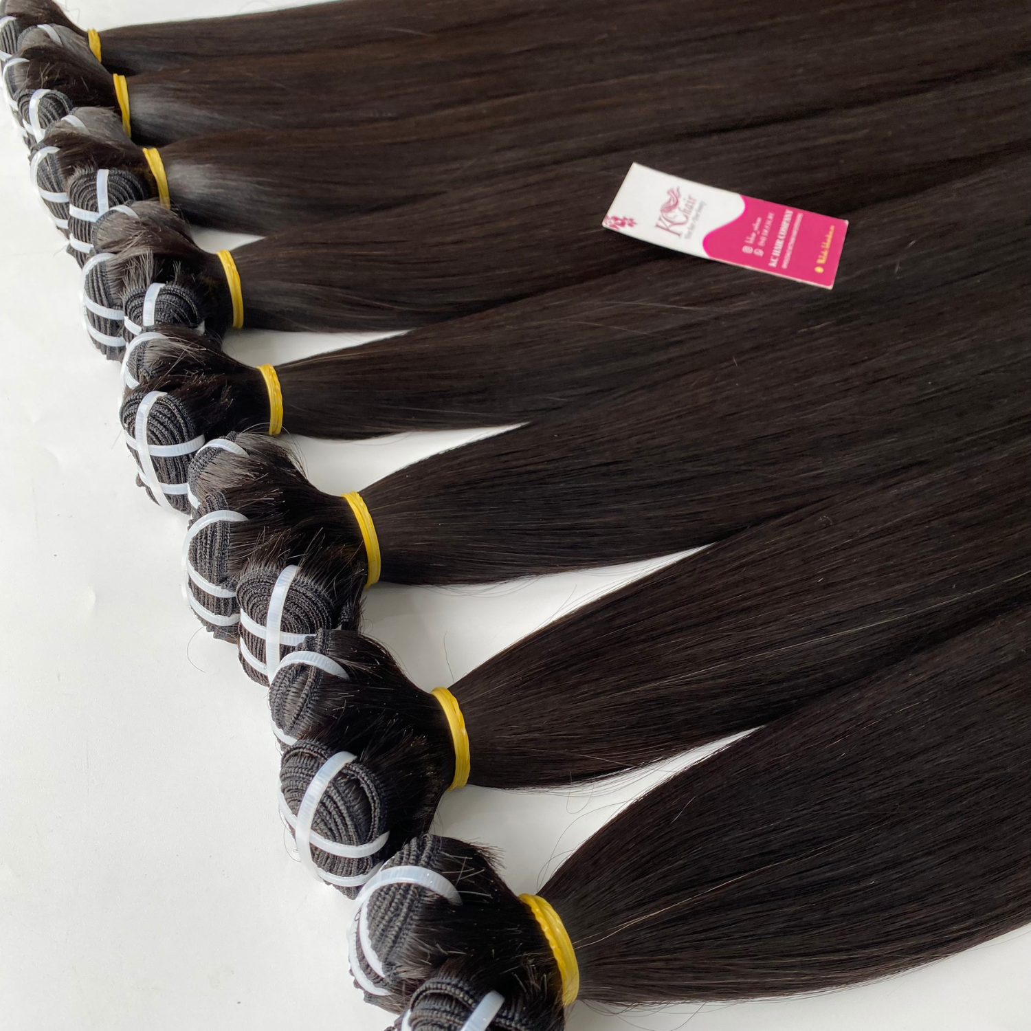 Trending Weave Hair Bone Straight Hair Extensions 100% Raw Vietnamese Human Hair Cuticle Aligned From KCHair Vietnam