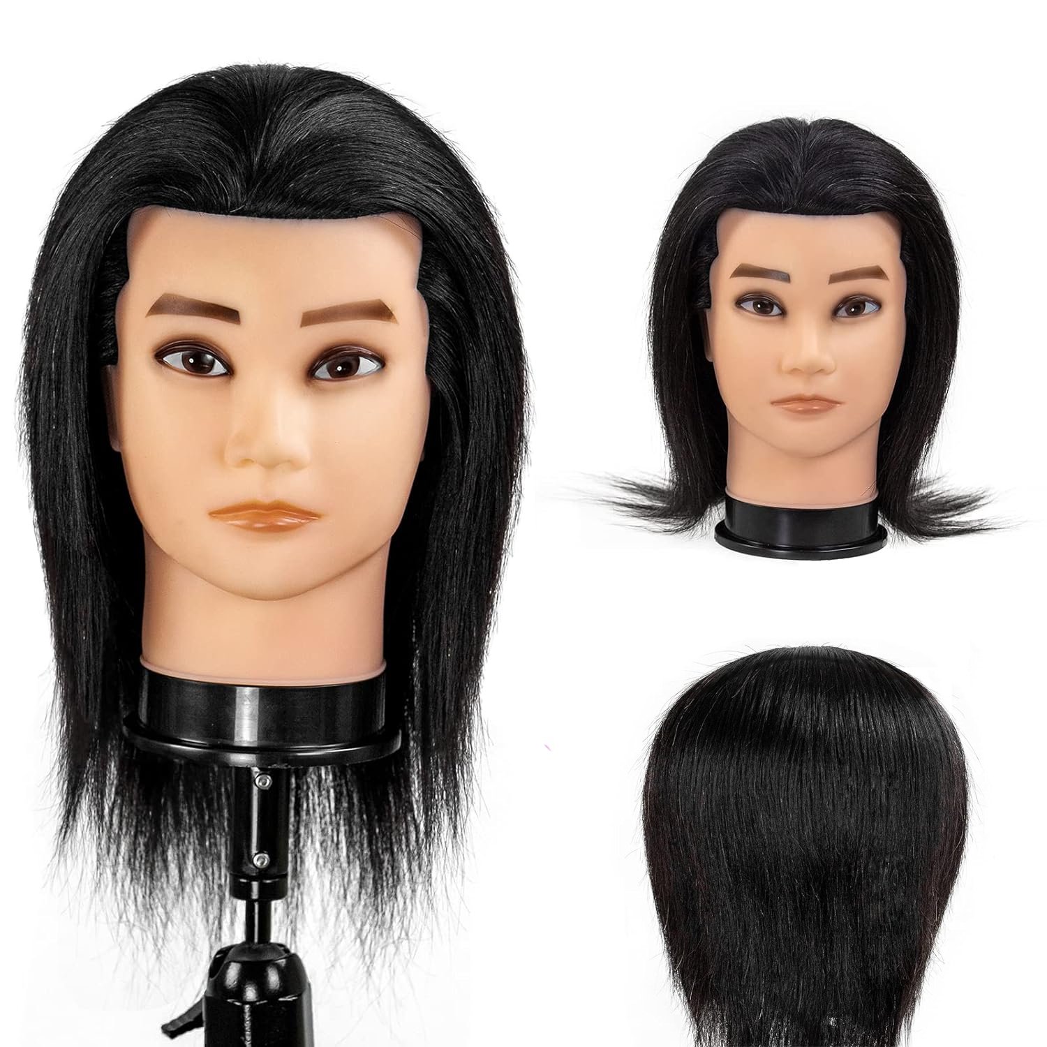 Cheap Synthetic Men Hair Cutting and Restyling for Cosmetologists Doll Heads in Salon Male Training Mannequin Head