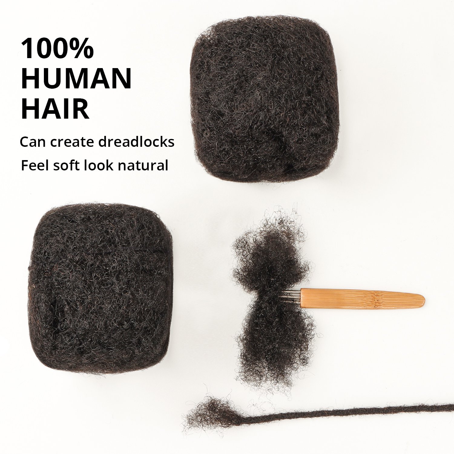 Orientdreads natural twist wick human braiding hair bulk afro kinky curly frizzy wick micro twist human hair extensions