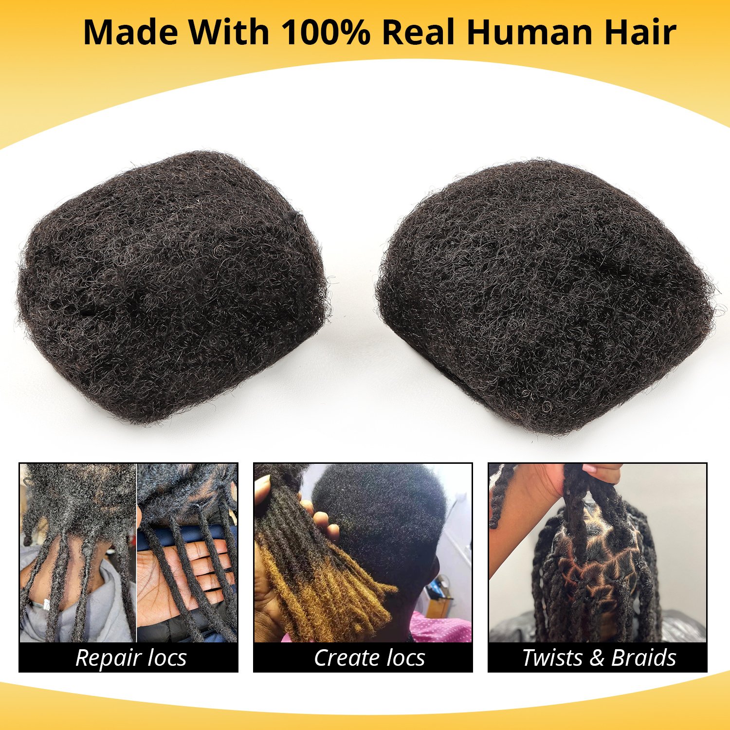 Orientdreads natural twist wick human braiding hair bulk afro kinky curly frizzy wick micro twist human hair extensions