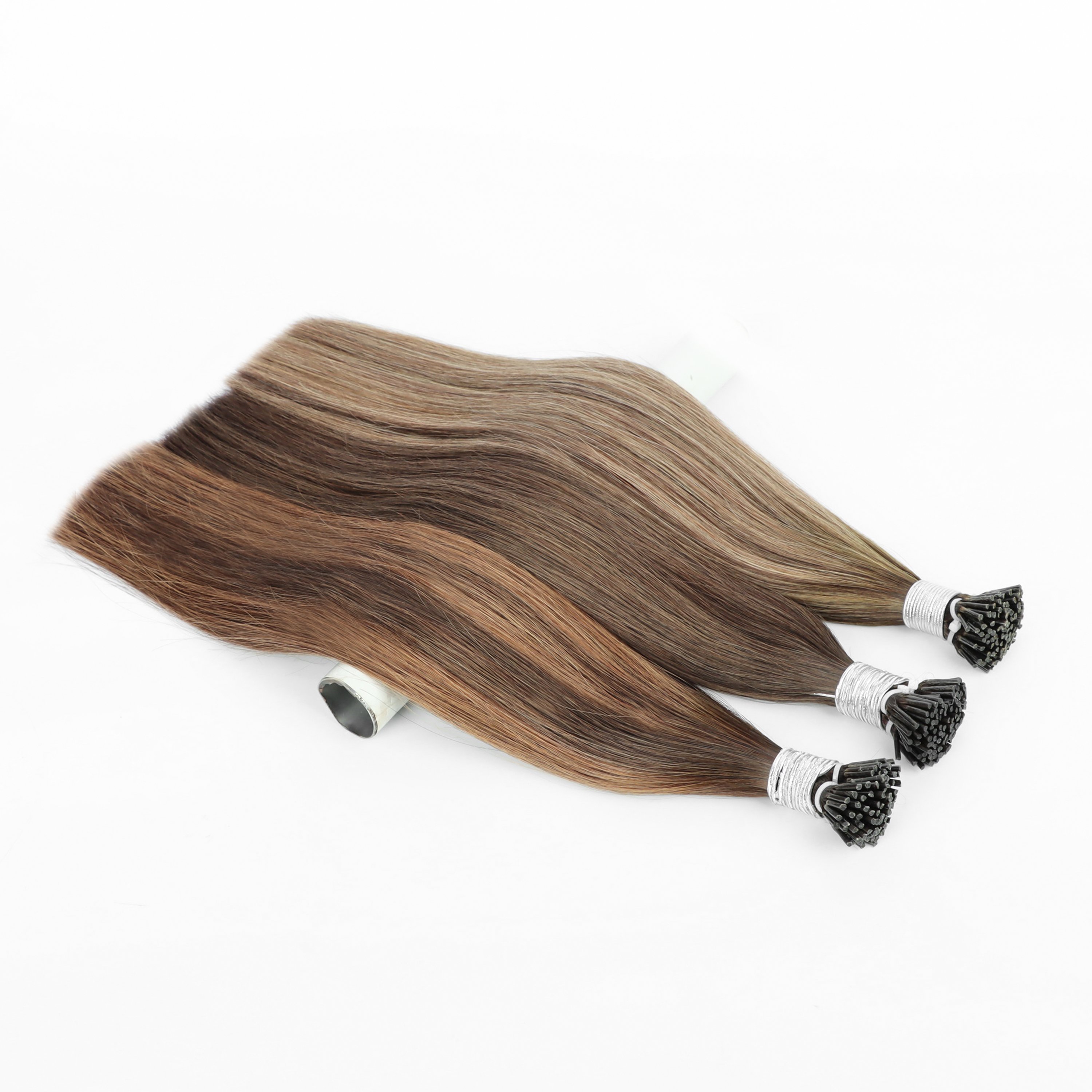 Hot Sale Factory Price 100% Natural Extensions Raw hair 100 % human Remy Wholesale I Tip Hair Extensions