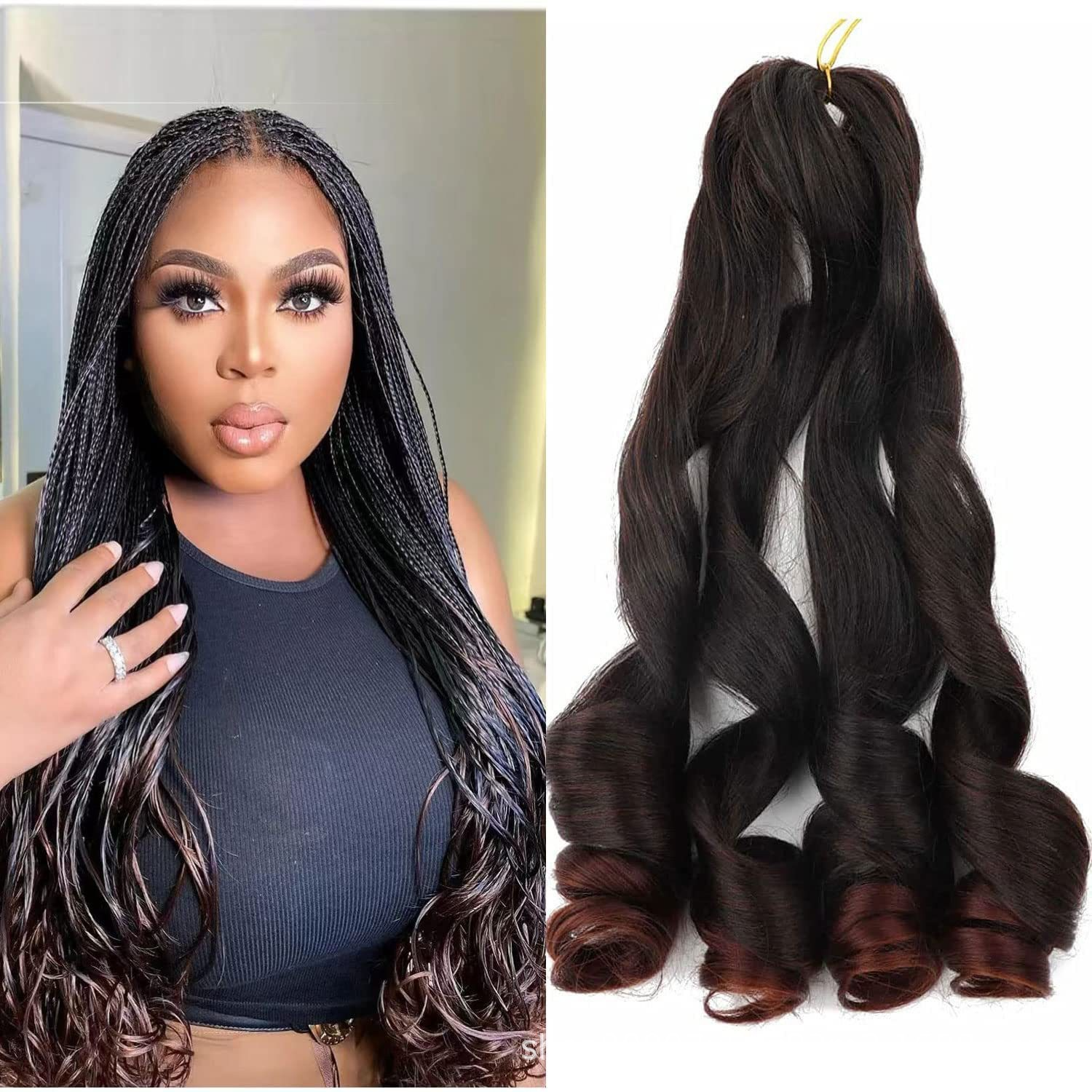 spiral french curl wave yaki pony style curly wavy afro kinky extensions synthetic braids for african hair attachments