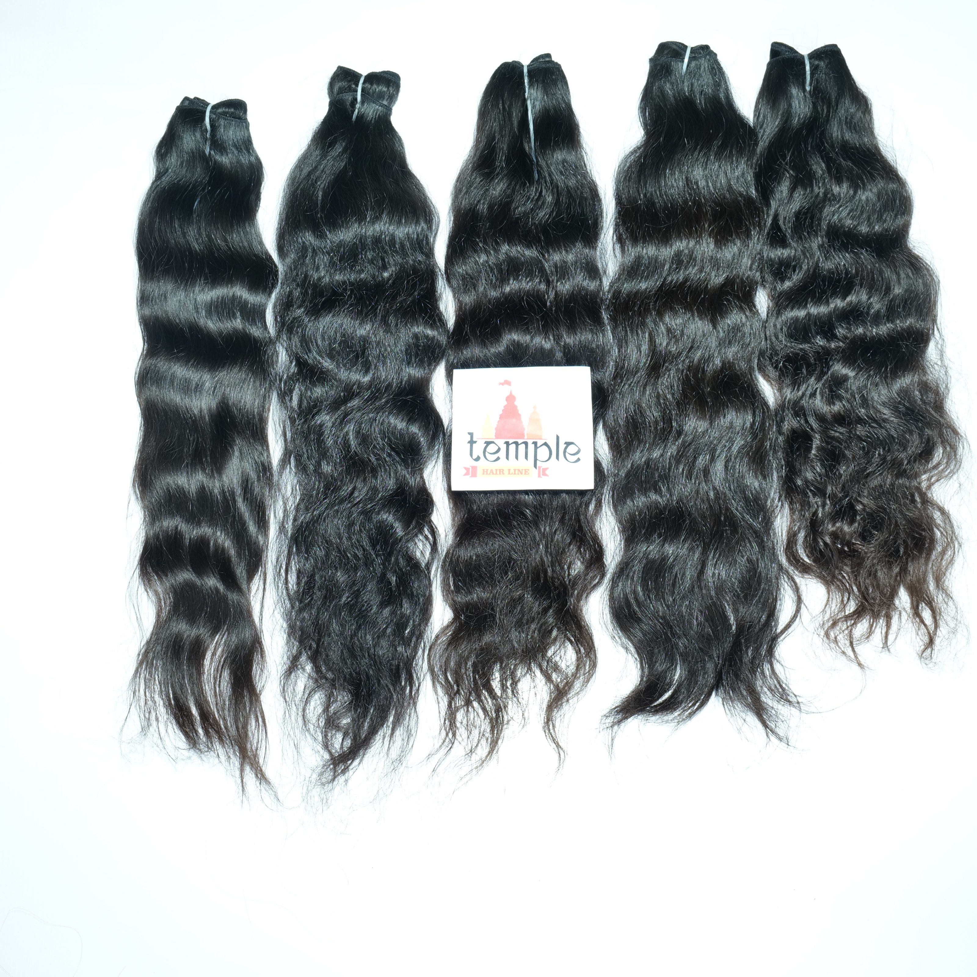 100% Cheap Raw Natural Black Color Bodywave Virgin Cutical Aligned Bundles Temple Human Hair