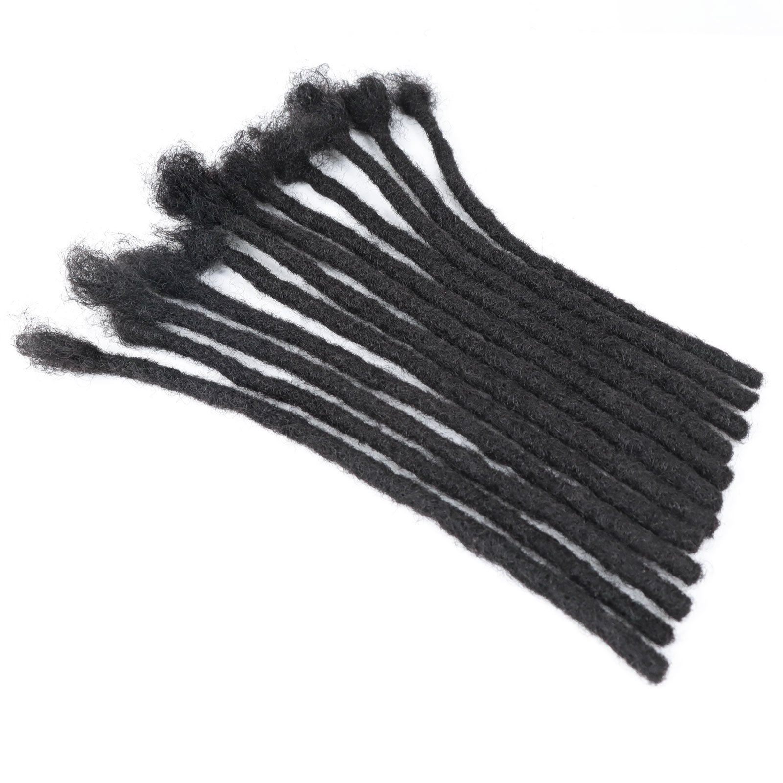 0.6cm 0.8cm Dreadlocks Lock Extensions Human Hair for Man Natural Crochet Braiding Afro Dreads Bulk Virgin Human Hair Extensions