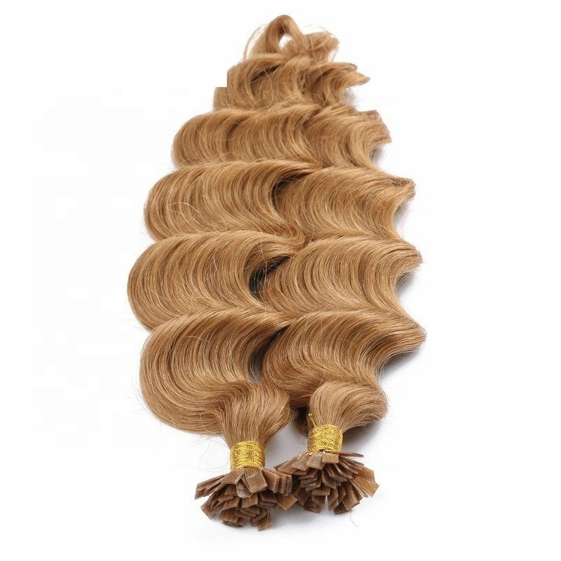 Factory Wholesale Loose Deep Curly I tip U tip Flat Tip Keratin Human Hair Extensions