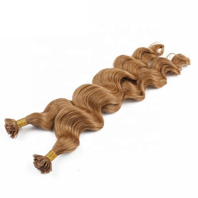 Factory Wholesale Loose Deep Curly I tip U tip Flat Tip Keratin Human Hair Extensions